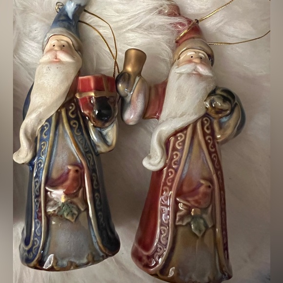 VTG PORCELAIN SAINT NICK ORNAMENTS - Picture 8 of 8